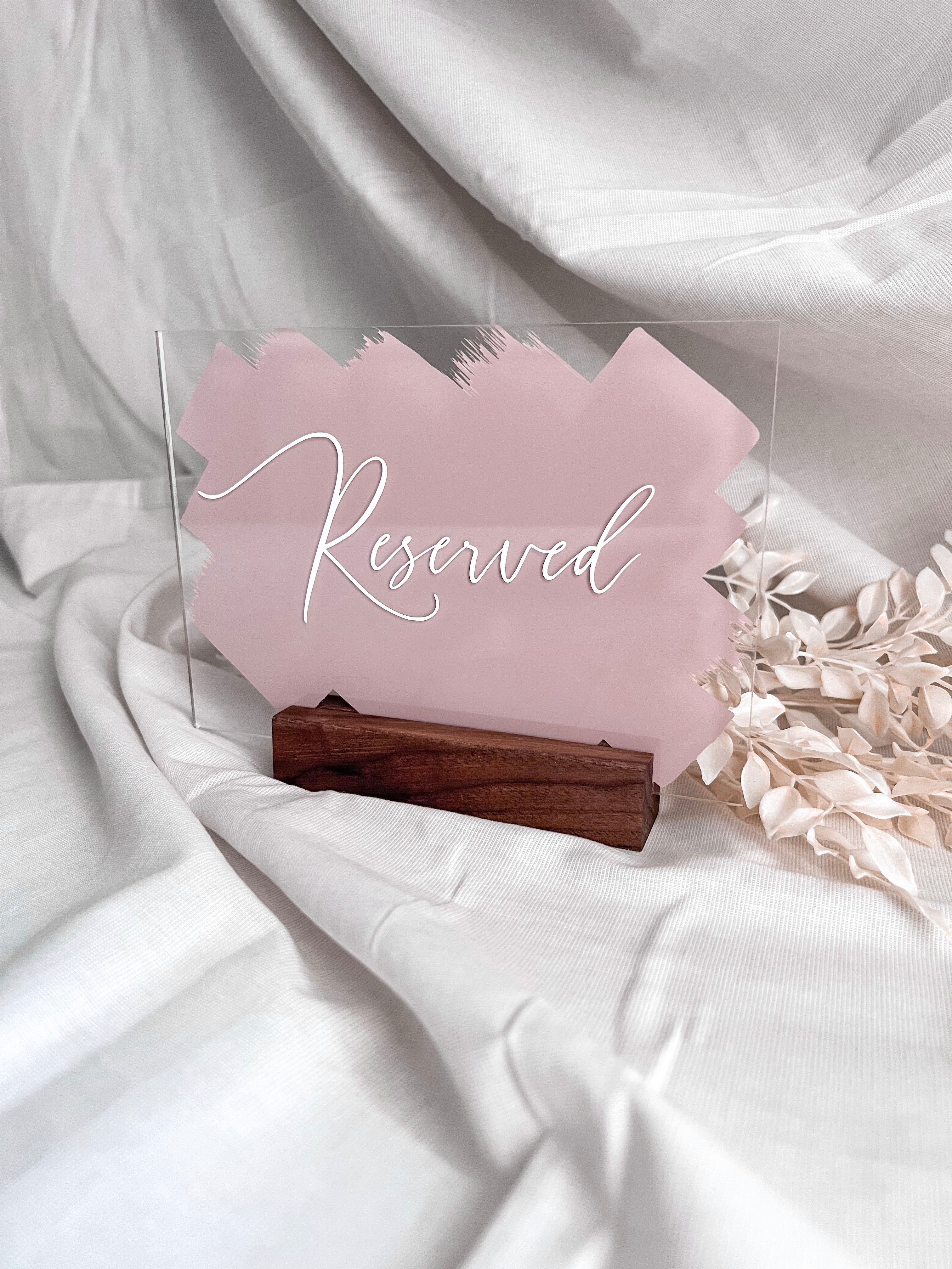 Acrylic Reserved Table Sign