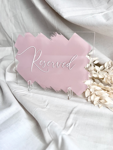 Acrylic Reserved Table Sign