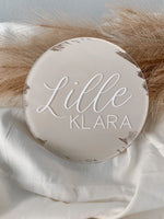 Load image into Gallery viewer, Acrylic Baby Name Round - Brushstroke Painted
