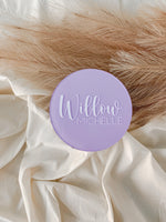 Load image into Gallery viewer, Acrylic Baby Name Round - Fully Painted
