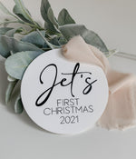 Load image into Gallery viewer, Acrylic Baby&#39;s First Christmas Ornament
