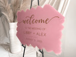 Load image into Gallery viewer, Brushstroke Painted Acrylic Welcome Sign
