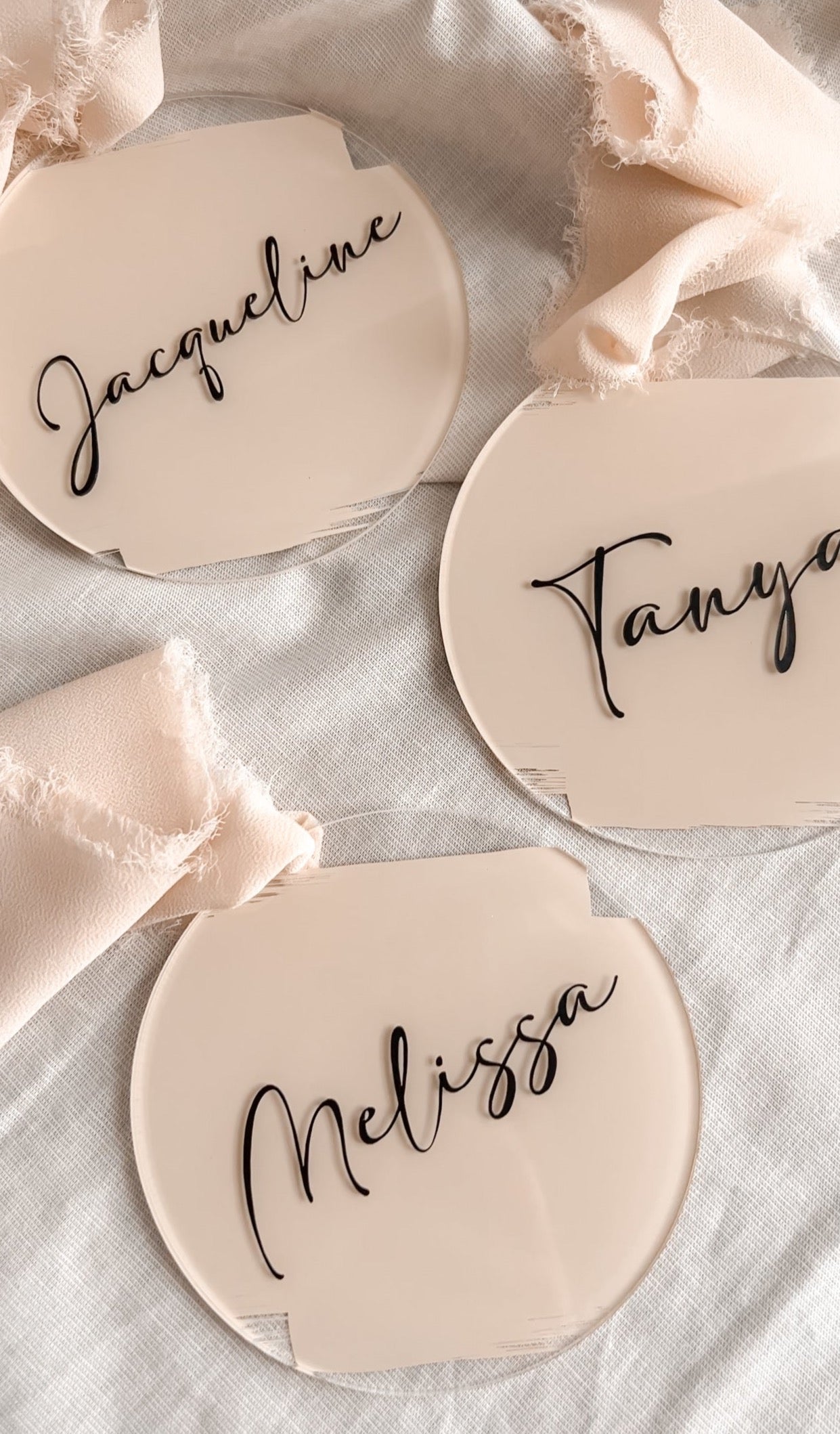 Acrylic Bridal Hanger Tags