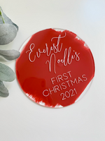 Load image into Gallery viewer, Acrylic Baby&#39;s First Christmas Sign
