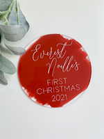 Load image into Gallery viewer, Acrylic Baby&#39;s First Christmas Sign
