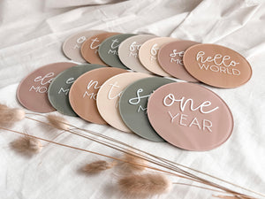 Earthy Acrylic Baby Milestones