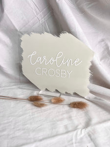 Acrylic Baby Name Sign Rectangle