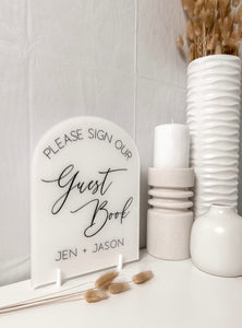 Acrylic Guest Book Wedding Sign