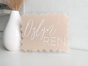 Acrylic Baby Name Sign Rectangle