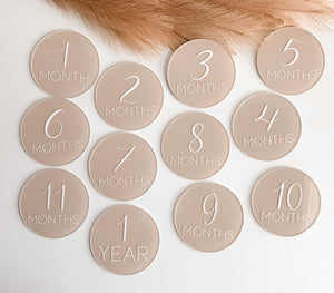 Acrylic Number Baby Milestones