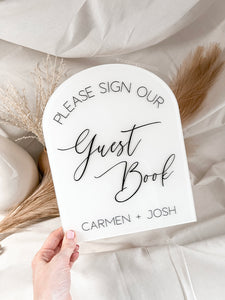 Acrylic Guest Book Wedding Sign