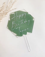 Load image into Gallery viewer, Acrylic Hexagon Birthday Cake Topper
