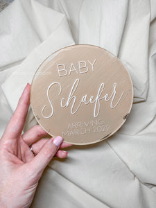 Acrylic Pregnancy Announcement