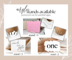 Acrylic Sign Stands