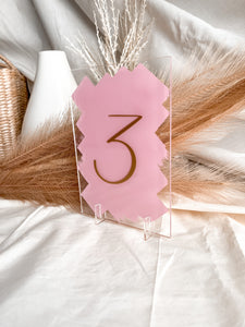 Acrylic Wedding Table Numbers