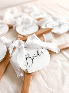 Acrylic Bridal Hanger Tags
