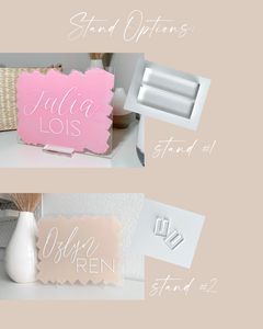 Acrylic Baby Name Sign Rectangle